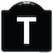 Signmission Sign with Letter T Heavy-Gauge Aluminum Architectural Sign, 18" x 18", BW-1818-22926 A-DES-BW-1818-22926 - alternate 1